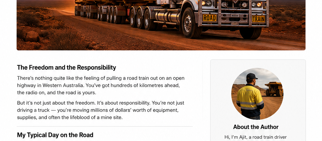 Become a Road Train Driver in Australia